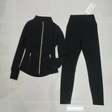 Luxury Gold-Zip Tracksuit Set ✨