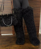 Fluff Me Up Thigh-High Boots