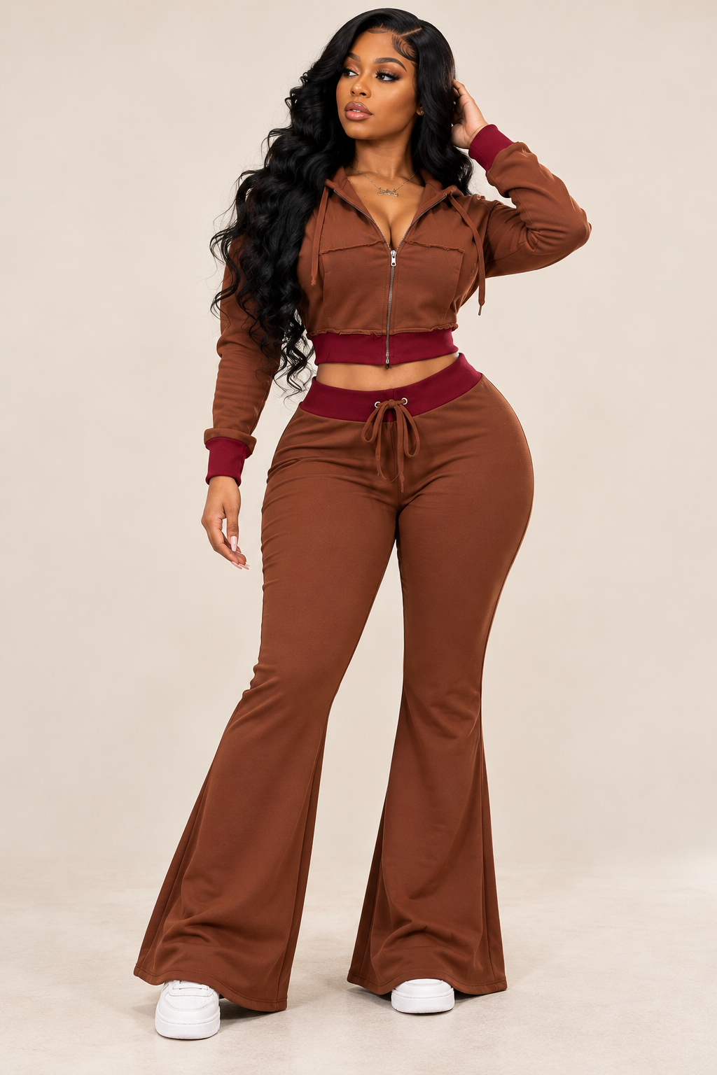 Cocoa Crush Flare Two-Piece Set 🤎 – Build A Baddie